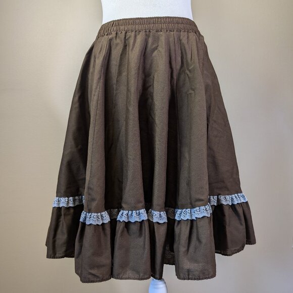 Dresses & Skirts - Vintage Western Circle skirt with lace detail sold Rachel